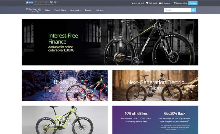 Philip Lang Cycles Website Preview